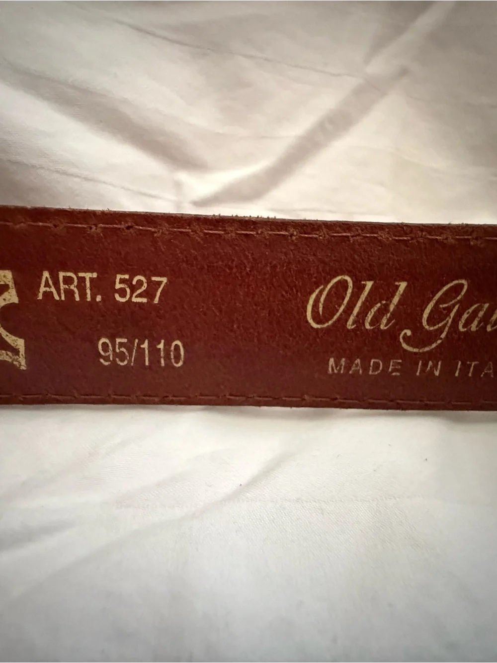 Old Galles Brown Leather Belt for Men Size 36-42